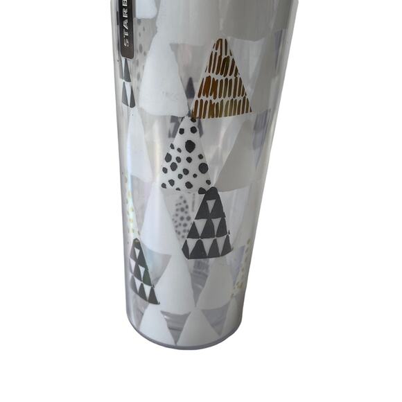 Starbucks 2013 Holiday Tumbler Christmas Trees Minimalist Geometric 16 Oz - Picture 8 of 10